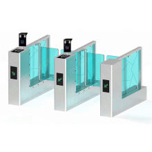 Electronic access system entrance swing barrier gate bi-directional turnstile